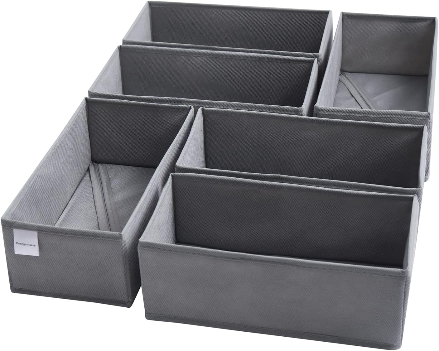 6 Packs Dresser Drawer Organizers for Clothing,Woven-Fabric Baby Clothes Organizer and Storage in Bedroom-Closet & Drawer Organization-1 Large Cell