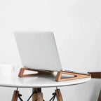 Laptop Stand, Wooden Vertical Laptop Stand for Desk, Bamboo Laptop Stand Compatible with Macbook Air Pro/Dell Xps/Surface Pro/Hp/Pixelbook/Lenovo,